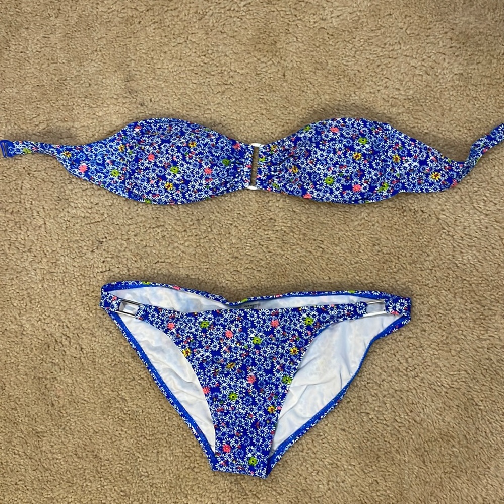 Old Navy Bathing Suit - Bikini Strapless Top and Bottoms | Medium